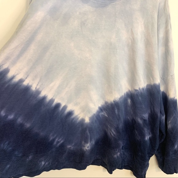Victoria’s Secret PINK Blue Tie Dye Ombré Turtleneck Tunic Oversize Large - Picture 7 of 12